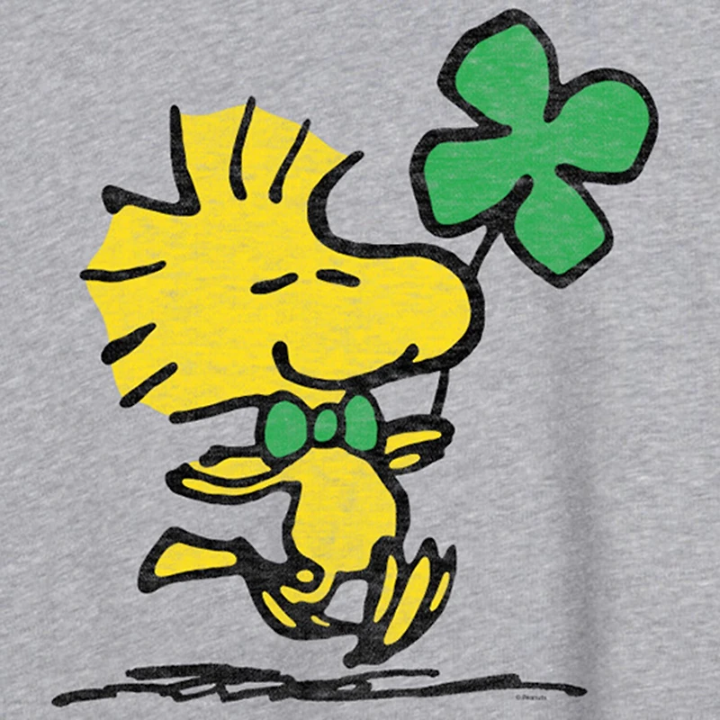 Woodstock Shamrock Tee Womens Juniors Crew Neck Short Sleeve Regular Fit Peanuts Snoopy Graphic T-Shirt