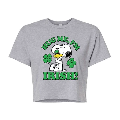 Womens Juniors Crew Neck Short Sleeve Regular Fit Peanuts Snoopy Graphic T-Shirt