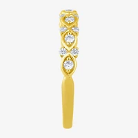 (H / I1) Womens 1/4 CT. T.W. Lab Grown White Diamond 10K Gold Anniversary Band