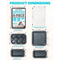 Black+Decker 6-pc. Non-Stick Bakeware Set