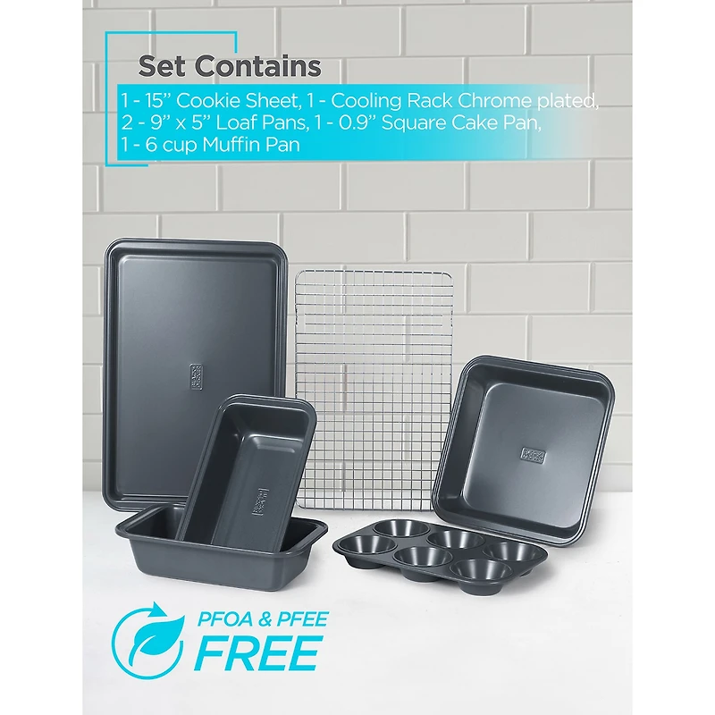Black+Decker 6-pc. Non-Stick Bakeware Set