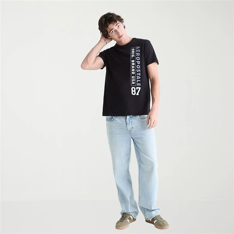 AEROPOSTALE Mens Crew Neck Short Sleeve Classic Fit Graphic T-Shirt