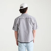 AEROPOSTALE Mens Short Sleeve Boxy Fit Stretch Fabric Button-Down Shirt
