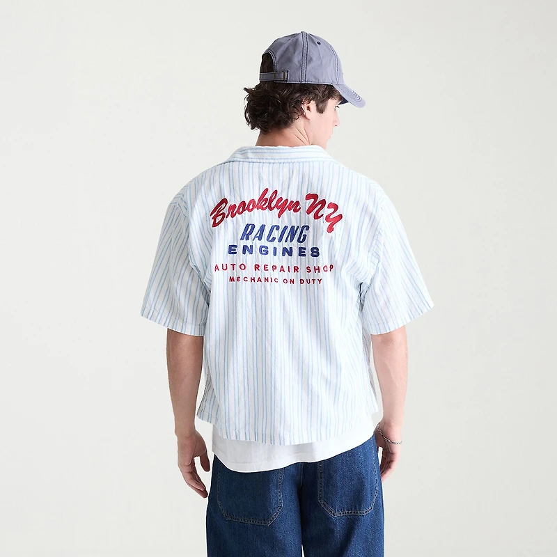 AEROPOSTALE Mens Short Sleeve Boxy Fit Button-Down Shirt