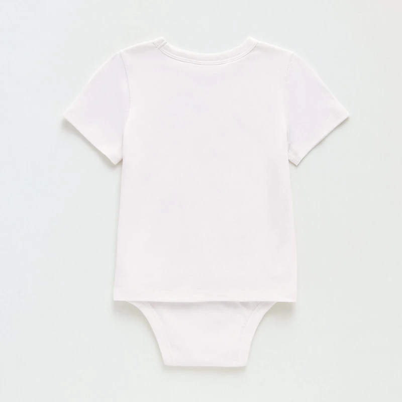 Okie Dokie Toddler Boys Bodysuit Closure Adaptive Crew Neck Short Sleeve
