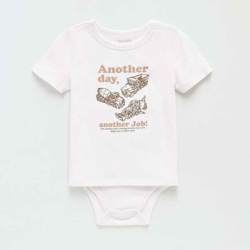 Okie Dokie Toddler Boys Bodysuit Closure Adaptive Crew Neck Short Sleeve