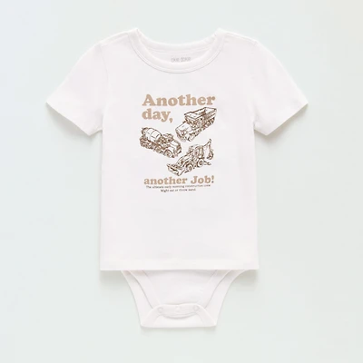 Okie Dokie Toddler Boys Bodysuit Closure Adaptive Crew Neck Short Sleeve