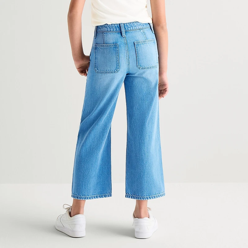 Thereabouts Little & Big Kid Girls Adjustable Waist Cropped Jean