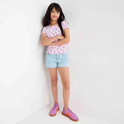 Thereabouts Little & Big Kid Girls Adjustable Waist Denim Short