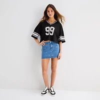 Forever 21 Womens Juniors V Neck Short Sleeve Jersey