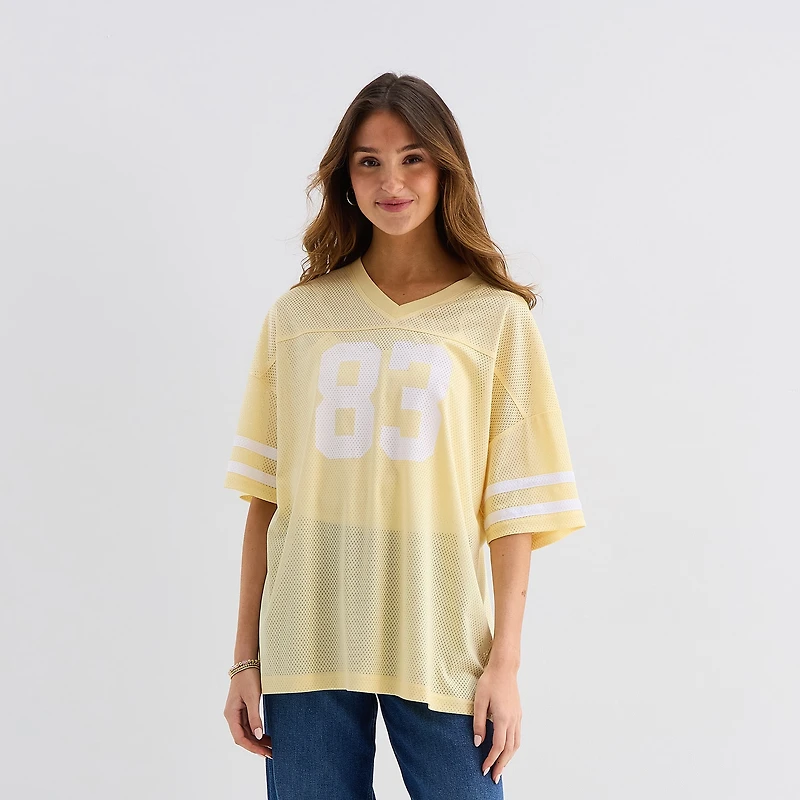 Forever 21 Womens Juniors V Neck Short Sleeve Jersey