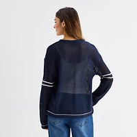 Forever 21 Juniors Womens V Neck Long Sleeve Pullover Sweater