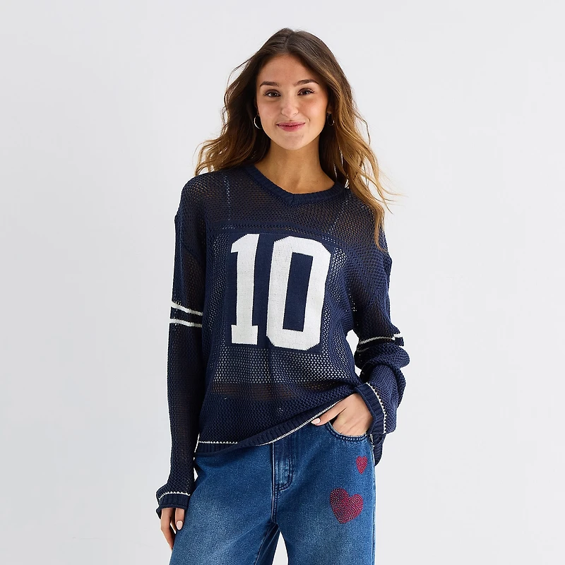Forever 21 Juniors Womens V Neck Long Sleeve Pullover Sweater