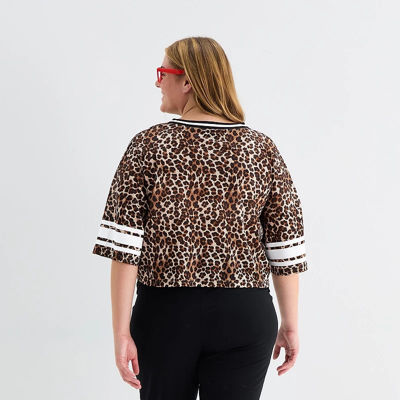 Forever 21 Womens Juniors Plus Short Sleeve Jersey