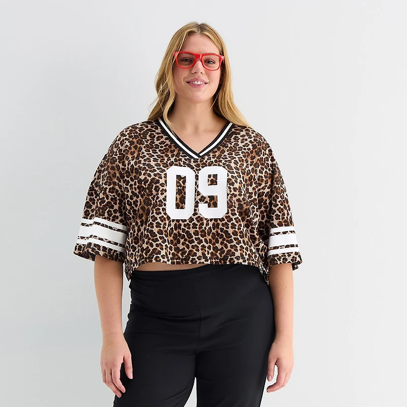 Forever 21 Womens Juniors Plus Short Sleeve Jersey