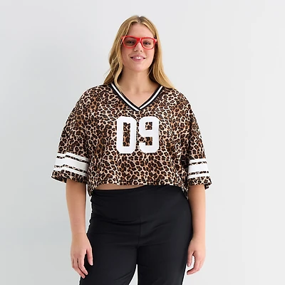 Forever 21 Womens Juniors Plus Short Sleeve Jersey