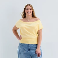 Forever 21 Juniors Plus Womens Short Sleeve Pullover Sweater