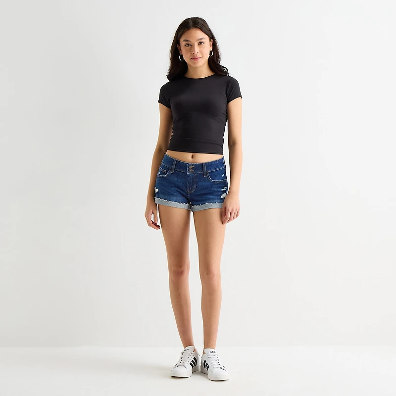 Arizona So Smooth Womens Juniors Round Neck Short Sleeve T-Shirt