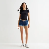 Arizona Womens 2 1/2" Low Rise Juniors Denim Short
