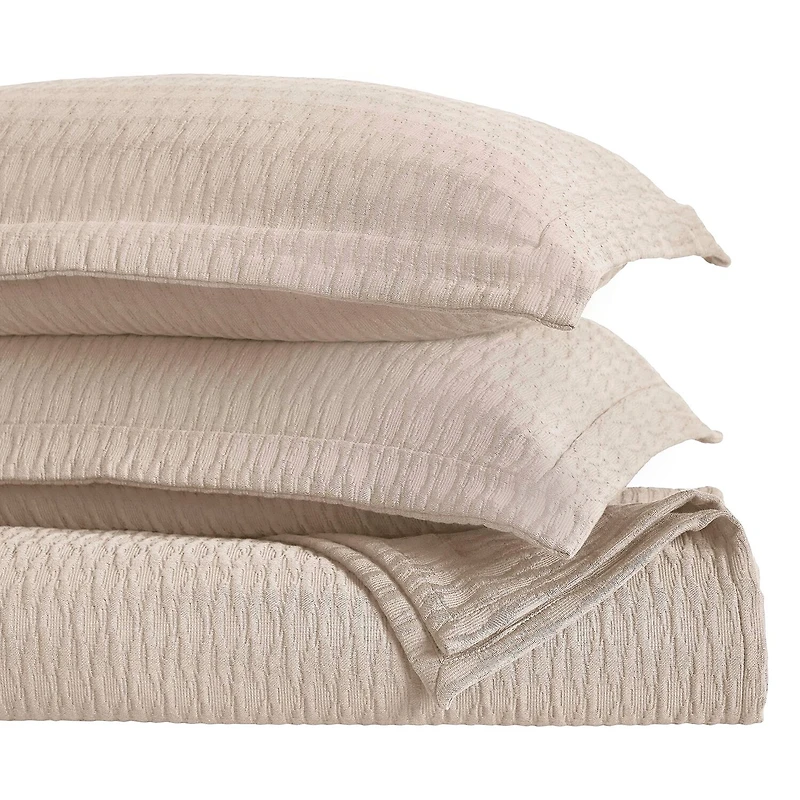 SUPERIOR® Calvert Cotton Lattice Geometric Jacquard Bedspread