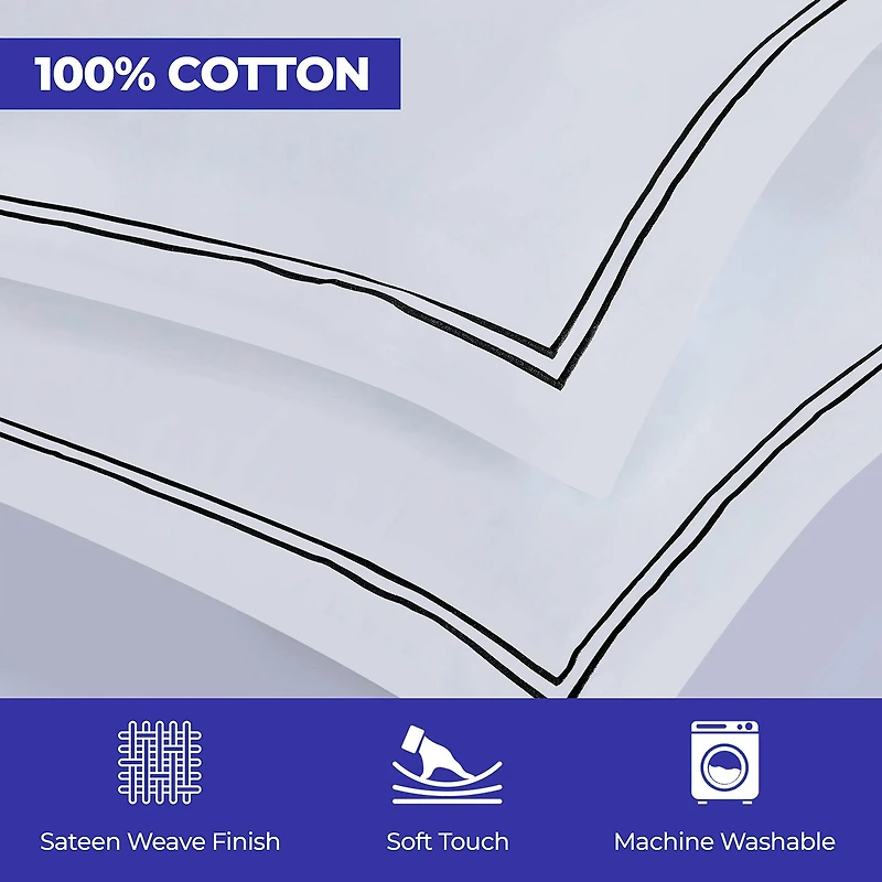 SUPERIOR® Fieldstone Cotton Embroidered Texture Duvet Cover