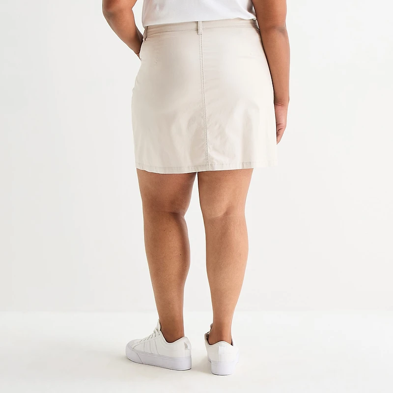 St. John's Bay Womens Cotton Blend Skort