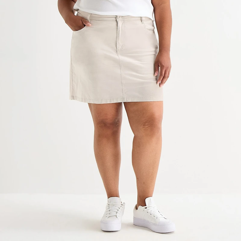 St. John's Bay Womens Cotton Blend Skort