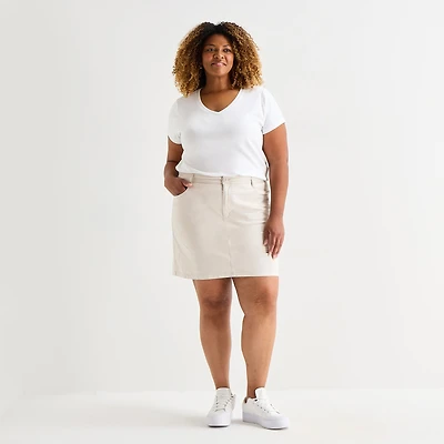 St. John's Bay Womens Cotton Blend Skort