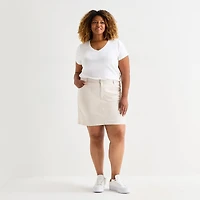 St. John's Bay Womens Cotton Blend Skort