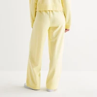 Xersion Womens French Terry Wide Leg Mid Rise Regular Fit Active Pull-On Pant