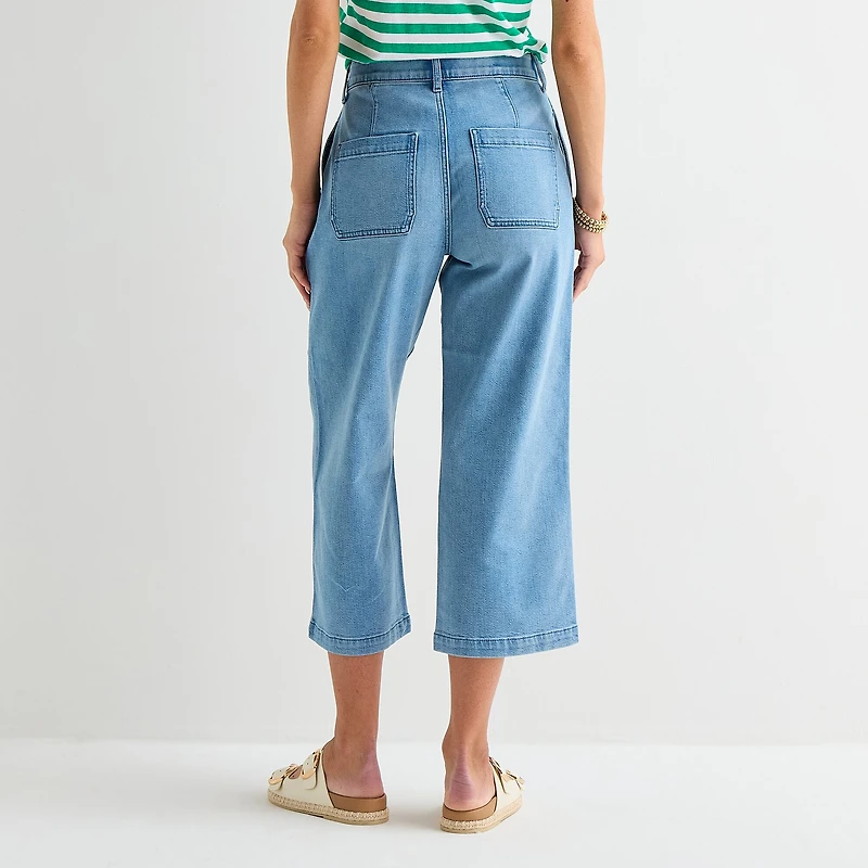 St. John's Bay Womens High Rise Cropped Jean