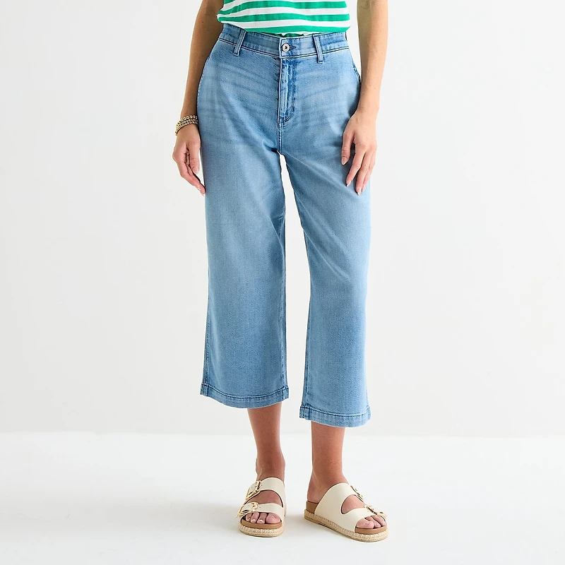 St. John's Bay Womens High Rise Cropped Jean