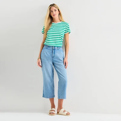 St. John's Bay Womens High Rise Cropped Jean