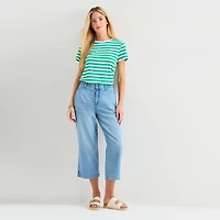 St. John's Bay Womens High Rise Cropped Jean