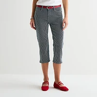St. John's Bay Womens Secretly Slender Mid Rise Capri Jean