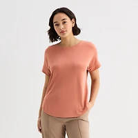 Stylus Womens Crew Neck Short Sleeve T-Shirt