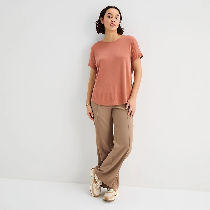 Stylus Womens Crew Neck Short Sleeve T-Shirt