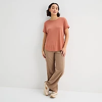 Stylus Womens Crew Neck Short Sleeve T-Shirt