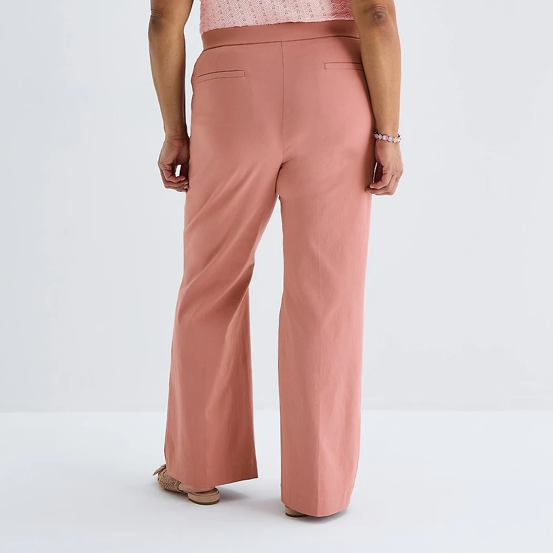 Liz Claiborne Lisa Womens Plus Flare Pull-On Pant