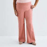 Liz Claiborne Lisa Womens Plus Flare Pull-On Pant