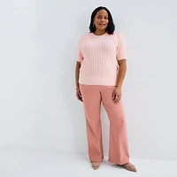 Liz Claiborne Lisa Womens Plus Flare Pull-On Pant