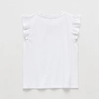 Thereabouts Little & Big Kid Girls Crew Neck Short Sleeve Embroidered T-Shirt