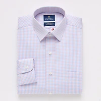 Stafford Smart Tech Magna Ready® Mens Regular Fit Easy-on + Easy-off Sensory Friendly Adaptive Stretch Fabric Wrinkle Free Long Sleeve Dress Shirt