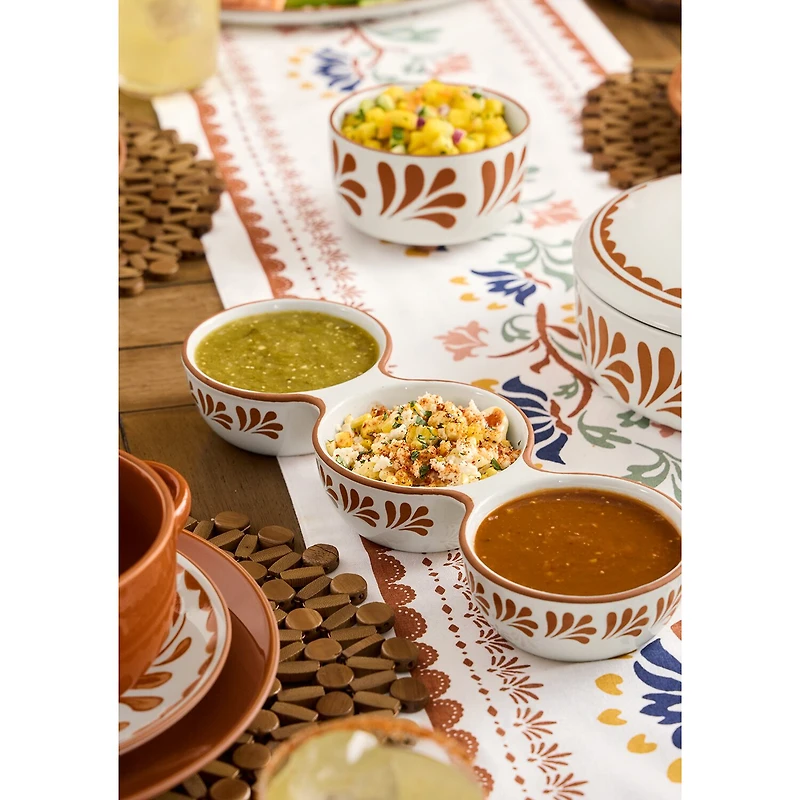 Jenny Martinez 3-Section Stoneware Serving Bowl