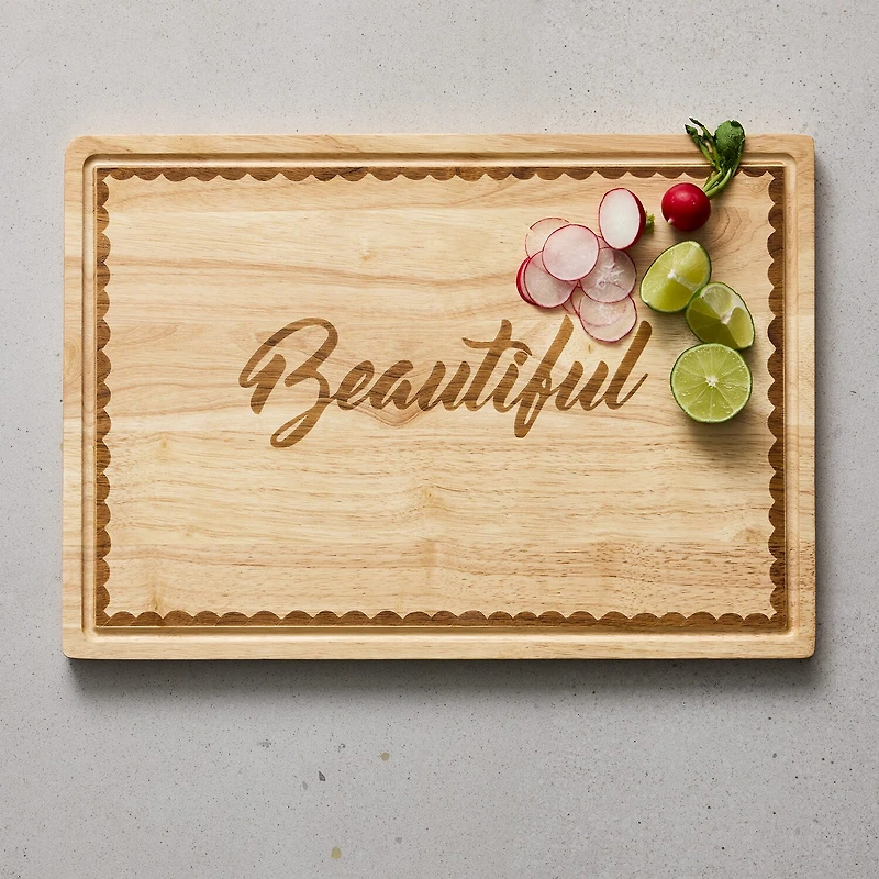 Jenny Martinez Rubberwood 20"x14" Cutting Board