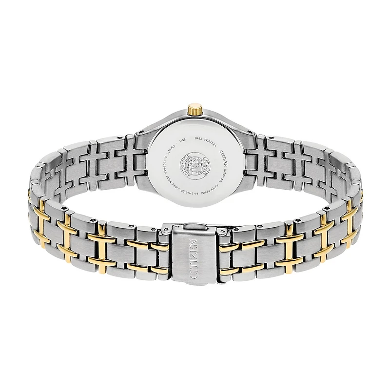 Citizen Corso Womens Two Tone Stainless Steel Bracelet Watch Ew1264-50a