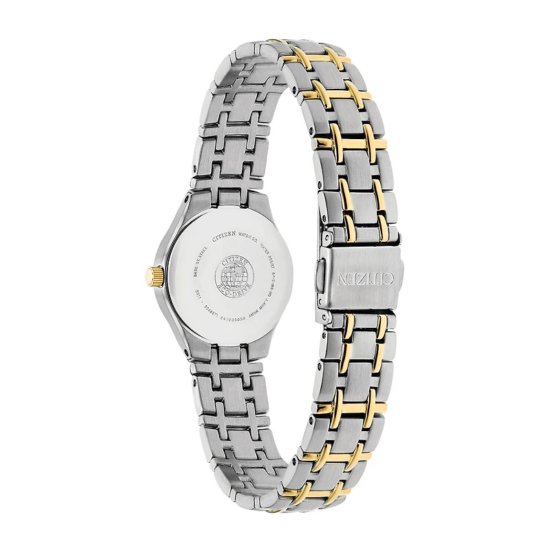 Citizen Corso Womens Two Tone Stainless Steel Bracelet Watch Ew1264-50a