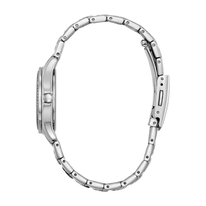 Citizen Silhouette Crystal Womens Crystal Accent Silver Tone Stainless Steel Bracelet Watch Fe1140-86x