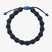 Mens Genuine Black Onyx Beaded Bracelet
