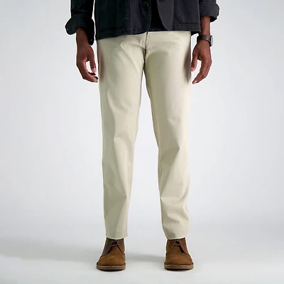 Haggar Iron Free Premium Khaki 5 Pocket Mens Comfort Waistband Straight Fit Flat Front Pant